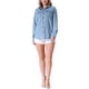 thumbnail image 2 of Chaqueta de mezclilla para mujer INSPIRE CHIC, camisa de manga larga con botones y bolsillos, 2 of 5
