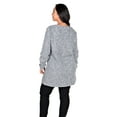 thumbnail image 3 of RWB Womens Long Sleeve Open Sweater Cardiagn Grey Marl Medium, 3 of 3