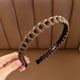 thumbnail image 4 of Diademas para mujer, diadema cuadrada, elegante diadema tejida con dientes antideslizantes, para uso diario, fiestas y eventos, accesorio para el cabello elegante, cómodo, ligero y duradero., 4 of 5