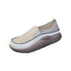 thumbnail image 4 of Zapatos casuales para mujer, elegantes zapatillas de plataforma suave con suela gruesa para caminar. Caqui, 4 of 9