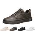 thumbnail image 6 of AUDeals Men Women Height Increasing Leather Sneakers Platform Low Top Chunky Lace Up Walking and Tennis Shoes, 6 of 6