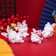 thumbnail image 3 of Figura de conejo en miniatura, de resina, para el hogar, la oficina, el coche, estilo 2, 3 of 5