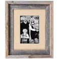 thumbnail image 6 of Rustic Barnwood Picture Frames – Reclaimed Wood Photo Frames – Wood Frame with Mat for Wall & Tabletop Display – Made in USA, Weathered Gray, 11x14 matted to display a 8x10, Burlap Mat, 6 of 7