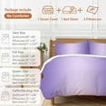 thumbnail image 6 of Ombre Duvet Cover Set Queen Size, Violet Purple Gradient 4 Piece Soft Microfiber Bedding Set with 1 Duvet Cover, 1 Flat Sheet, 2 Pillowcases, 6 of 9