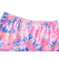 thumbnail image 5 of Beezizac Teen Girls Short Sleeve Tie Dye Blue & Coral Swirl Pajama PJ Set 2-Piece Outfit Big Kid Size 14, 5 of 7