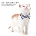 thumbnail image 3 of HONITANO 2Pcs Plaid Cat Collar with Bell Safety Buckle Adjustable Breathable Cloth for Pets, 3 of 7