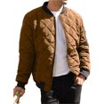 thumbnail image 2 of LANGWYQU Spring Fall Men Solid Casual Stand Collar Zipper Jacket Coat, 2 of 5