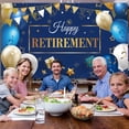 thumbnail image 6 of Tatuo Retirement Party Decorations Include Navy Blue Confetti Balloons Set Photography Backdrop Banner for Men Women Retirement Party Supplies Decor(Navy Blue and Gold), 6 of 7