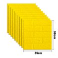 thumbnail image 3 of 10/20 piezas de pegatinas de pared de espuma 3D autoadhesivas para decoración de habitaciones, papel tapiz de ladrillo impermeable para despegar y pegar para decoración de interiores, 3 of 5