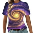 thumbnail image 6 of Otvok Womens Summer Tshirt Starry Sky Graphic Tees Crew Neck Casual Short Sleeve Loose Fit Tops, 6 of 6