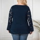 thumbnail image 3 of Top boho bordado de manga corta para mujer: blusa hippi holgada con bordado floral, tejido de rayón, 3 of 5