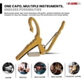 thumbnail image 3 of Premium Aluminum Guitar Capo + 6 Picks & Carry Bag - Universal Clip for Acoustic/Electric/Ukulele (Yellow), 3 of 10