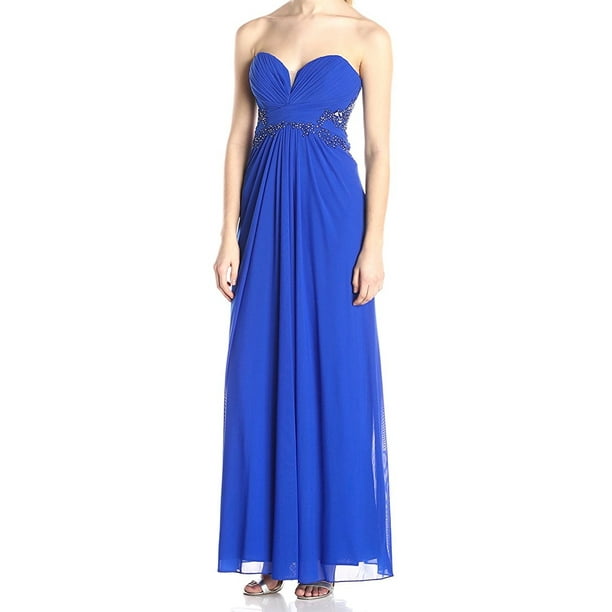 xscape embroidered lace ballgown