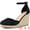 Black, variant on Unique Bargains Women's Sandals Espadrille Lace Wedge Heels Platform Sandals