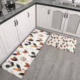 thumbnail image 2 of White Chicken Egg Pattern Kitchen Rugs Sets Of 2,Anti Fatigue Kitchen Mat Rugs Non Slip Washable,Decorative Kitchen Floor Mats for Kitchen,Sink,Laundry,17"x30"+17"x47", 2 of 7