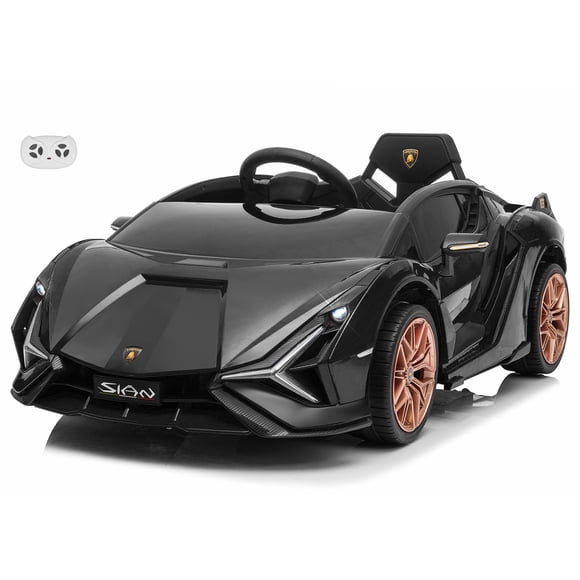 VOLTZ TOYS Lamborghini SIAN FKP 37 12V Ride on Car with Scissor Doors and Remote Control, Licensed - Black