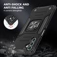 thumbnail image 4 of Xhy Samsung Galaxy A13 5G Case with Screen Protector Shockproof Ring Stand Cover Magnetic Metal Kickstand Holder Drop Protection [Black], 4 of 8
