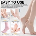 thumbnail image 3 of TELOLY Moisturizing Socks 2 Pairs Ankle Above Silicone Socks for Dry Cracked Feet One Size Pink and Beige- Self Care Gifts for Women, 3 of 7