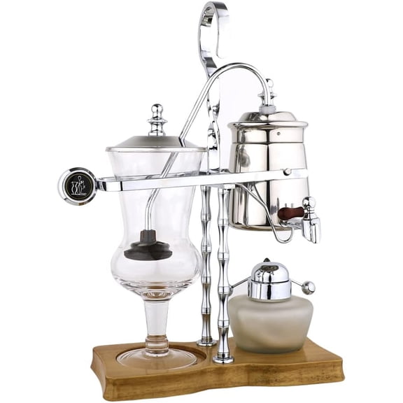 Cafetera Belgium Luxury Royal Family Balance Syphon Coffee Maker Siphon Brewer Elegant Design Retro Style 4-5 Cups Glass Siphon Pot for Coffee or Tea