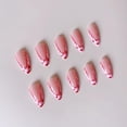 thumbnail image 3 of Press on Nails BUNLVDI Valentine Medium Almendra Pink con corazón, 3 of 7
