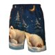 thumbnail image 4 of Fotbe Starry Sky Sleep White Bear Trajes de Baño Estampados para Hombre, Shorts de Verano de Secado Rápido, Ropa de Playa, Bañadores-Medium, 4 of 6
