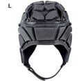 thumbnail image 2 of Football Soft Shell Protective Helmet Rugby Helmet Padded Helmet Football Helmet Adjustable Helmet - Black - M, 2 of 5