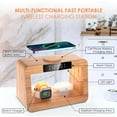 thumbnail image 4 of Alarm Clock with Wireless Charging Station,Compatible with iPhone Airpod Apple Watch, 3 in 1 Magnetic Charger with Dimmable Night Light,Bamboo Phone Charging Dock, Gifts For Men, 4 of 9