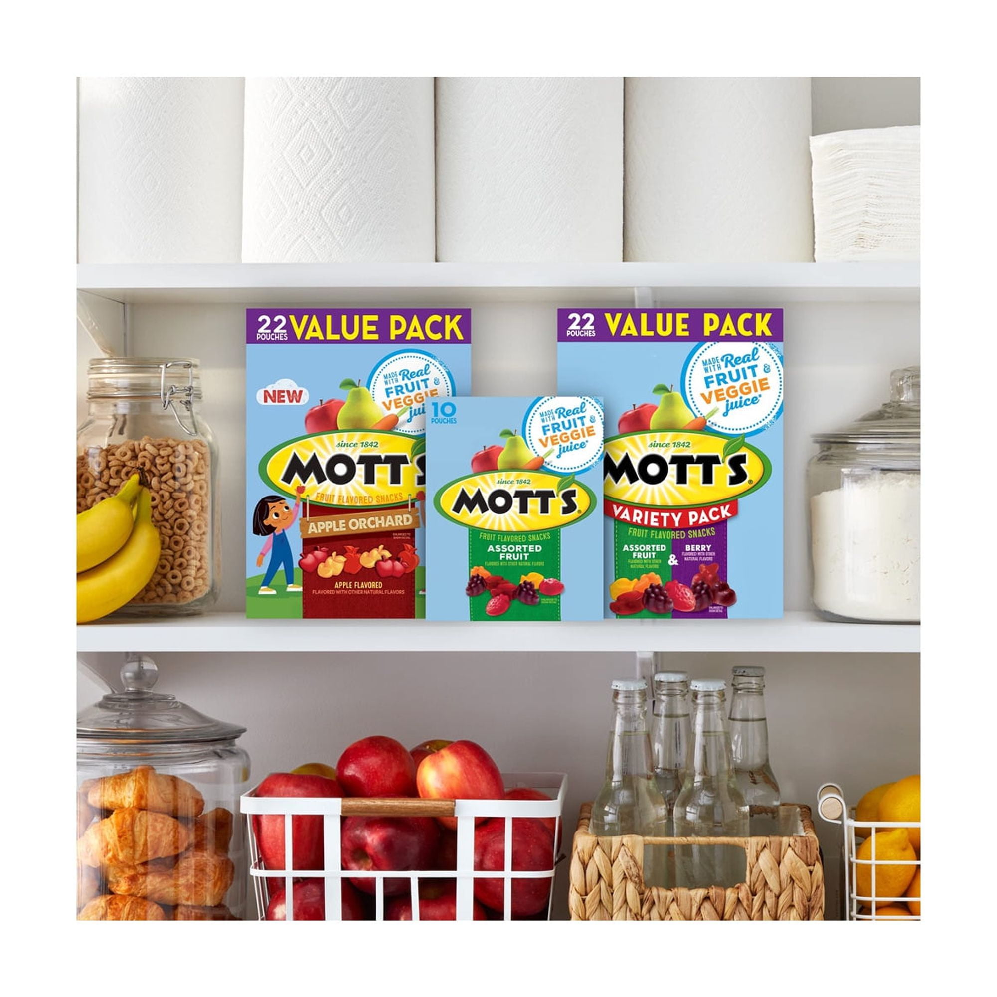 Mott's Fruit Flavored Snacks Variety Value Pack (Pack of 3)