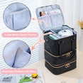 thumbnail image 3 of Bolsa organizadora de esmaltes de uñas Uross con capacidad para 60 botellas, color negro, 3 of 6