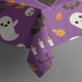 thumbnail image 5 of Halloween Square Tablecloth 52x52in(132x132cm) – Waterproof Polyester Printed Table Cover, Wrinkle Resistant & Washable for Kitchen Dining Picnic Party Decor, Pattern-V5-18, White, 5 of 6