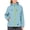 Gray Blue, variant on Womens Hiking Rain Jackets Outdoor Waterproof Coats Hooded with Five Pocket Full Zip Up Camping Windbreaker for Active Cycling Bike Climbing L
