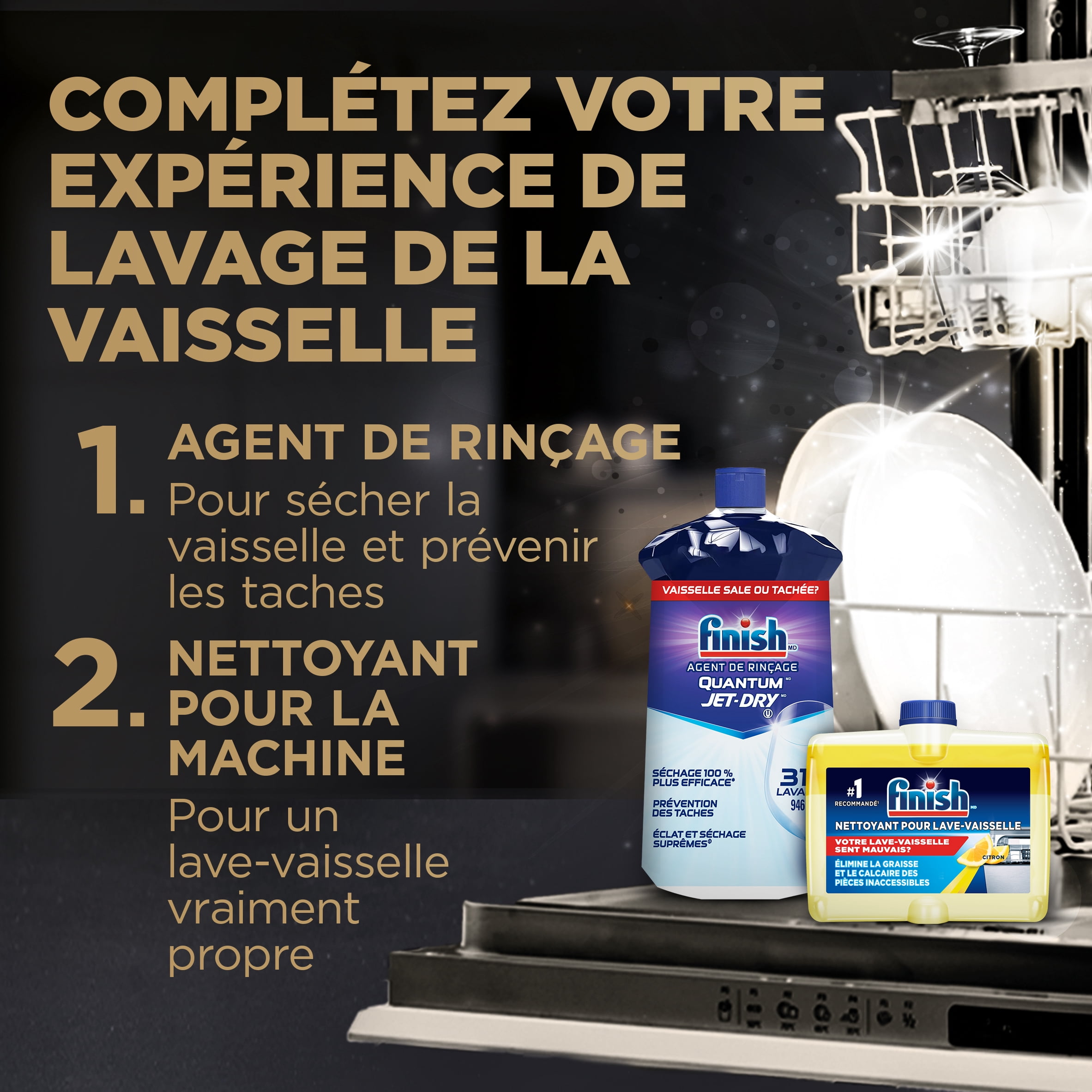 Finish® Quantum UltraMAX® Dishwasher Detergent Tabs for Diamond Shine, Removes burnt-on stains & 24hr Dried on stains, No pre rinse needed, 30 Tabs