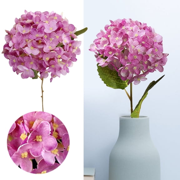 Hot Hydrangeas Flowers Bouquet Bridal Wedding Decoration Real Latex Home Floral Arrangement