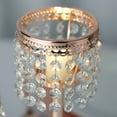 thumbnail image 6 of Efavormart Rose Gold Elegant Metal Votive Tealight Crystal Candle Holder Wedding Dining Room Coffee Table Centerpiece - 7.5", 6 of 11