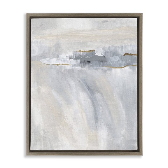 Stupell Industries Contemporary Grey Abstract Movement Brown Floating Frame Canvas Art, 25 x 31, by Nikita Jariwala