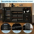 thumbnail image 1 of Royalbelle 71 Inch Black Coffee Bar Cabinet with Storage, Industrial Sideboard, 1 of 7