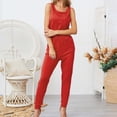 thumbnail image 3 of Birdeem Womens Solid Color Brief Drawstring Sleeveless Fashion Jumpsuit, 3 of 6