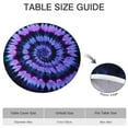 thumbnail image 6 of Blue Purple Tie Dye Pattern Round Fitted Tablecloth with Elastic Edge,Dining Table Cover Waterproof,Outdoor Round Tablecloth for Camping,Dining,Indoor and Outdoor, 6 of 7
