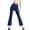 Navy, variant on Women's Yoga Capri Pants Slim Fit Flare Workout Lounge Bootleg Leggings Bootcut Crop Exercise Pants White