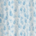 thumbnail image 3 of Mainstays Eco-friendly Water Drops Waterproof Recycled PEVA Shower Curtain Set with 12 Hooks, Blue, 3 of 6