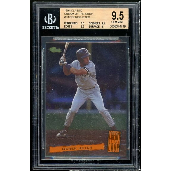 Derek Jeter Rookie 1994 Classic Cream of the Crop #C17 BGS 9.5 (9.5 9.5 9.5 9)