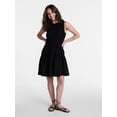 thumbnail image 3 of Time and Tru Women's Smocked Sleeveless Mini Dress, Sizes XS-XXXL, 3 of 6
