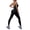 Black, variant on Womens Ribbed Workout Jumpsuit Seamless Yoga Bodysuit Sleeveless Fitness Running Athletic Activewear White S