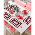 thumbnail image 4 of Valentines Placemats Truck with Heart Valentines Day Place Mats for Dining Room Red Buffalo Check Plaid Heart Shape Design Washable Table Mats for Kitchen Dining Decorations Set of 4, 4 of 6