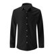 thumbnail image 4 of Blusa y camisa de manga larga con cuello vuelto para hombre, informal, de color liso, de manga larga, con bolsillos y botones, camisa de solapa a rayas, blusa de manga larga con cuello vuelto, blusa d, 4 of 9