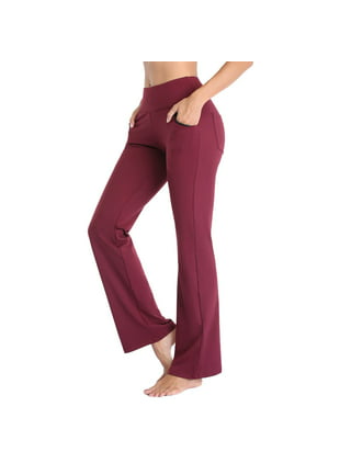 YWDJ Yoga Pants Flare Petite Length Women Trousers High Elastic