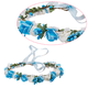 thumbnail image 3 of Diademas para el pelo con diseño de flores para boda, novia, diadema para mujer, cinta con hojas, tocado para fiesta, accesorios navideños, 3 of 5