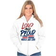 thumbnail image 4 of Loud Proud Dominican Heritage Pride Unisex Fleece Graphic Zip Up Hoodie Brisco Brands 2X, 4 of 5