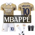 thumbnail image 1 of 2425 Real Madrid Dragon Pattern Joint Special Edition Mbappe Football Jersey No. 7 Ronaldo Jersey Set No. 5 Bellingham No. 10 Mbappe with Socks + Protective Gear Set2XL, 1 of 2