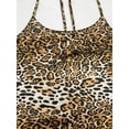 thumbnail image 3 of Women's Leopard Print Mermaid Hem Fitted Halter Neck Maxi Dress, 3 of 3